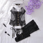 Vera Black Corset Set