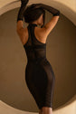LunaVelora Raven Sheer Elbise